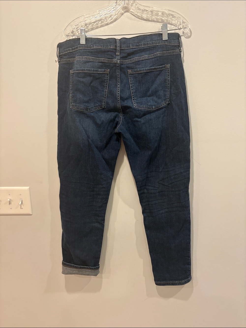 Banana Republic Women’s Dark Blue Slim Straight Jeans waist 18 in 28 ri 10 - Picture 7 of 7
